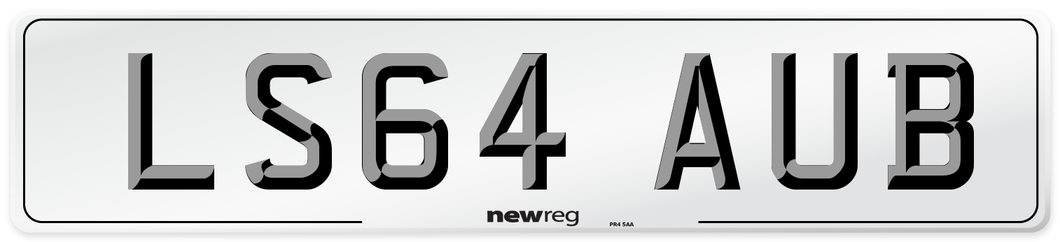 LS64 AUB Number Plate from New Reg